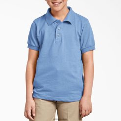 vestuário Dickies polo de manga curta em piquê azul claro (kg) crianças V2FZ462678