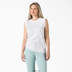 vestuário Dickies regata branco (o que) mulheres V2FZ462033