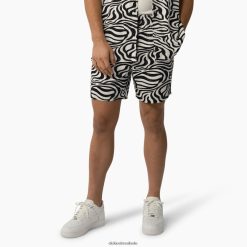 vestuário Dickies Short com cordão estampado zebra 6" preto/branco (bkwh) homens V2FZ46467