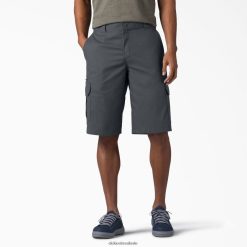 vestuário Dickies shorts cargo de ajuste relaxado 13" cinza carvão (ch) homens V2FZ46361
