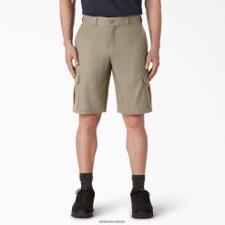 vestuário Dickies shorts cargo de cintura ativa de resfriamento 11" areia do deserto (ds) homens V2FZ46369