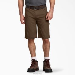 vestuário Dickies shorts de carpinteiro de ajuste relaxado 11" madeira lavada marrom (rtb) homens V2FZ46427