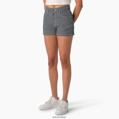 vestuário Dickies shorts de carpinteiro de cintura alta com listras de nogueira 3" faixa de nogueira (hs) mulheres V2FZ462241