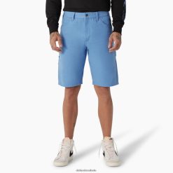 vestuário Dickies shorts de carpinteiro de pato lavado com pedra 11" azul azure lapidado (swz) homens V2FZ46470