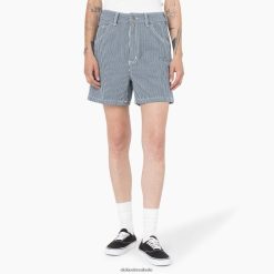 vestuário Dickies shorts listrados de nogueira 5" força aérea azul (af) mulheres V2FZ462239