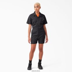 vestuário Dickies shorts ripstop preto lavado (rbkx) mulheres V2FZ461922