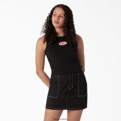 vestuário Dickies top cropped nadador preto (kbk) mulheres V2FZ462171