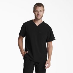 vestuário Dickies top esfoliante com decote em V eds Essentials preto (preto) homens V2FZ461322