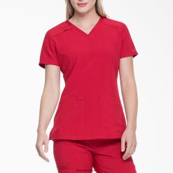 vestuário Dickies top esfoliante com decote em V eds Essentials vermelho (rd) mulheres V2FZ462458